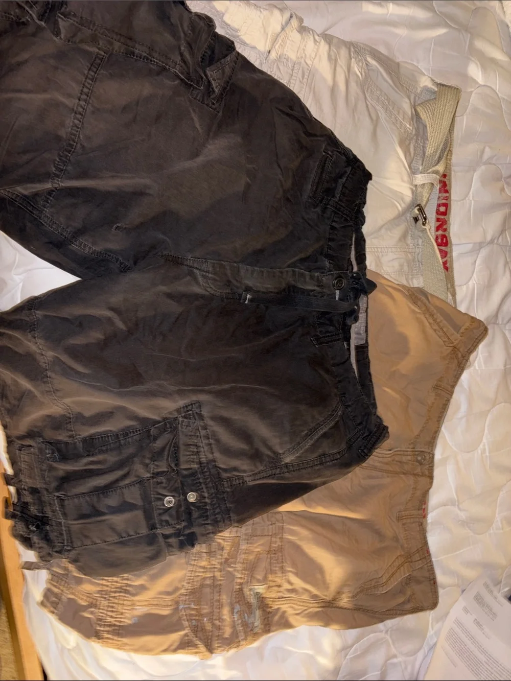 Men's Black Cargo Shorts with Utility Pockets by